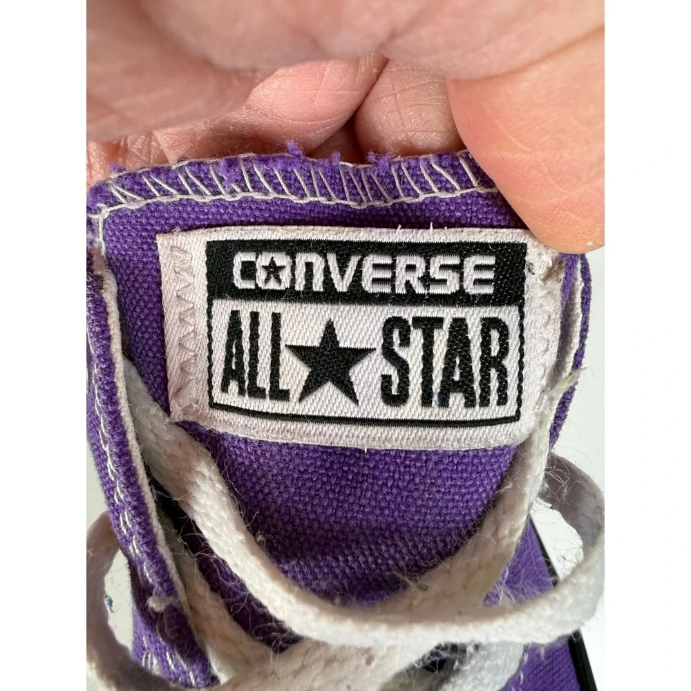Converse All Star Lo Top Purple Casual Retro‎ Sneakers Youth Size 2